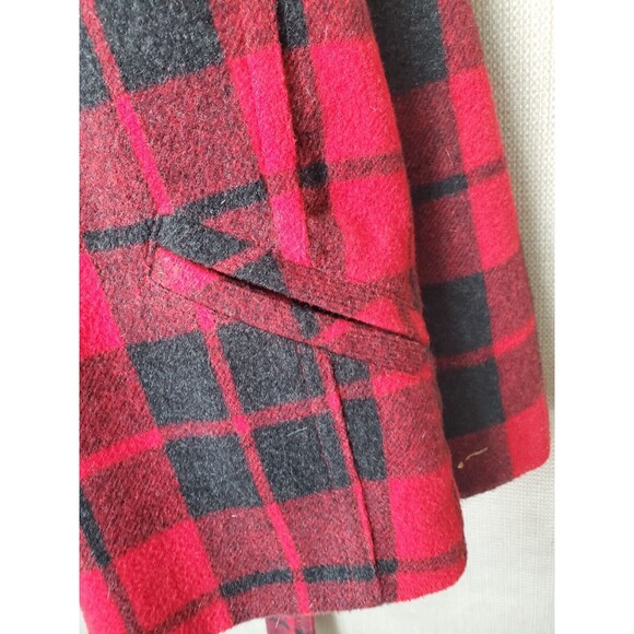 The Limited Vintage Open Front Belted Plaid Wool Blend Jacket Size Medium/Large - Picture 7 of 9
